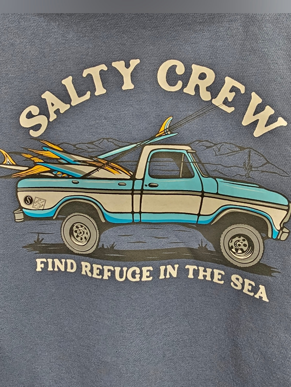 Salty Crew Blue Hoodie Size Large